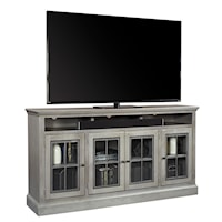 Transitional 73" Highboy TV Console with Wire Management