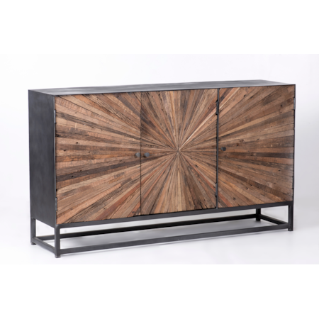 Reclaimed 3 Door Accent Cabinet