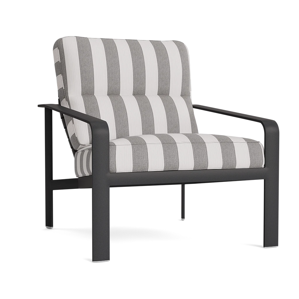 Cushioned Aluminum Strap Lounge Chair