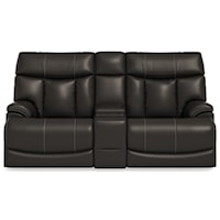 Casual Power Reclining Loveseat with Center Console