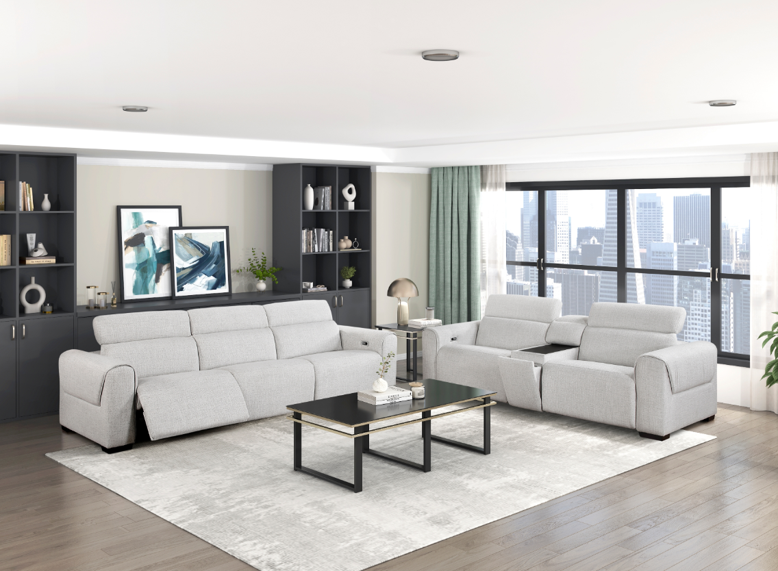 Homelegance McPherson Dual Power Reclining Sofa