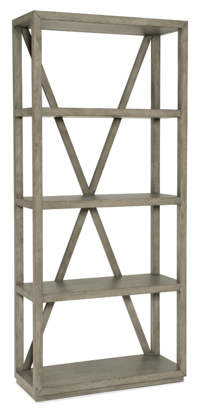 Casual 4-Shelf Etagere with X-Back Design