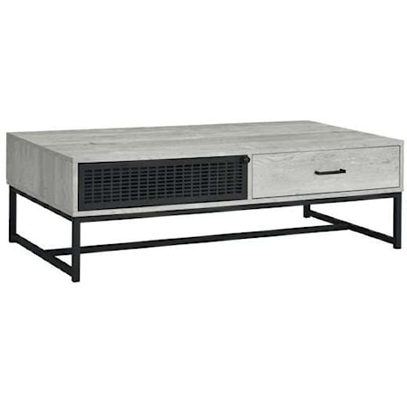 TIA GREY COFFEE TABLE WITH STORAGE |