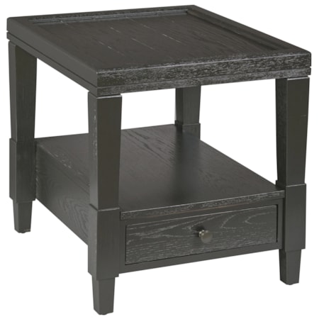 Rectangular 1-Drawer End Table