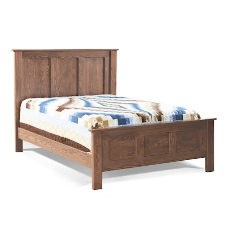 Casual Solid Wood Queen Panel Bed