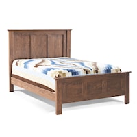 Casual Solid Wood Queen Panel Bed