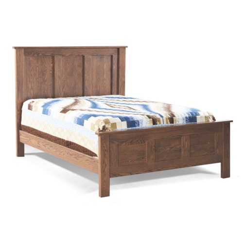 Casual Solid Wood Queen Panel Bed