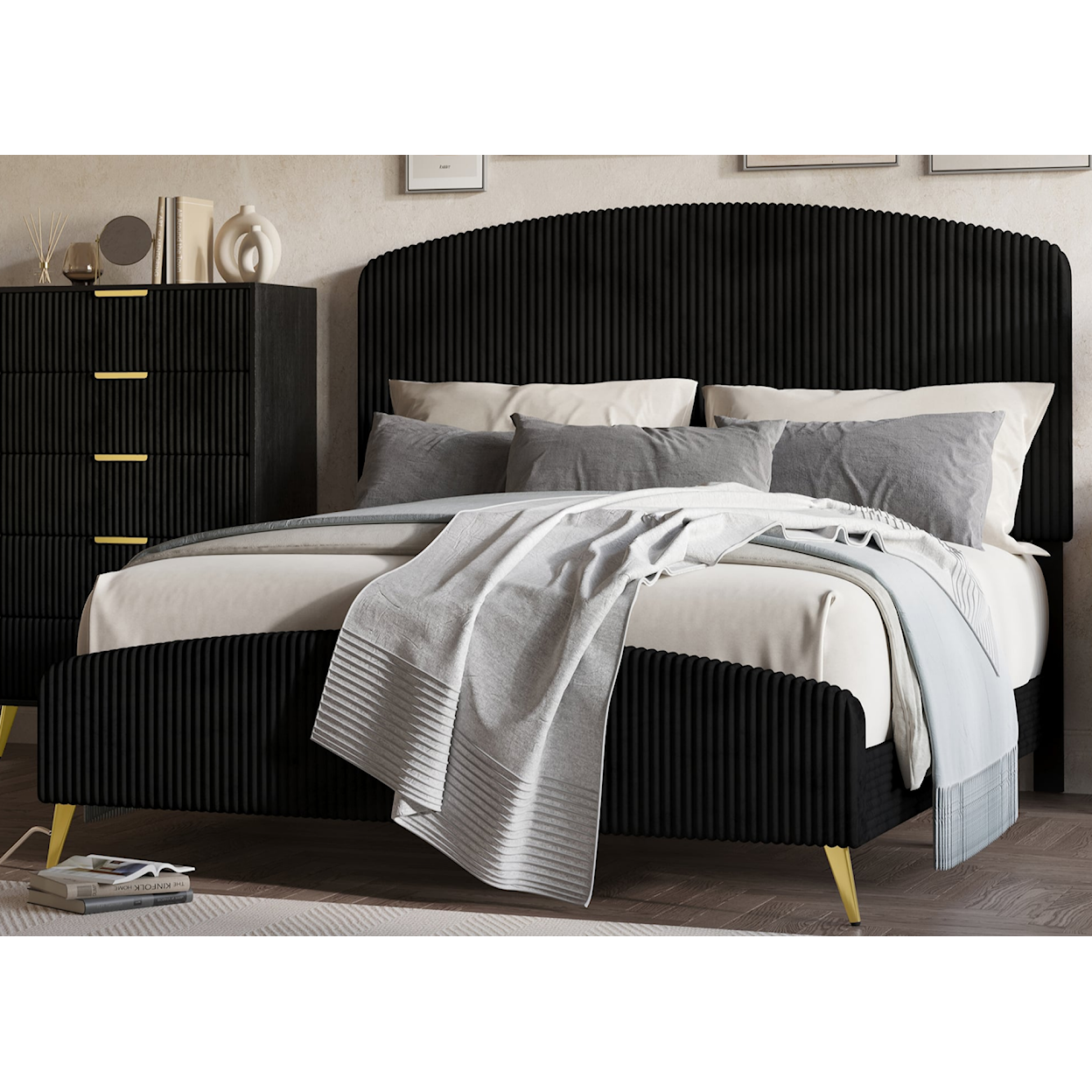 New Classic Kailani King Bed Upholstered