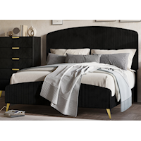 Contemporary Kailani King Bed Upholstered