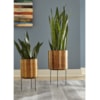 Ashley Furniture Signature Design Accents Donisha Antique Brass Finish Planter Set