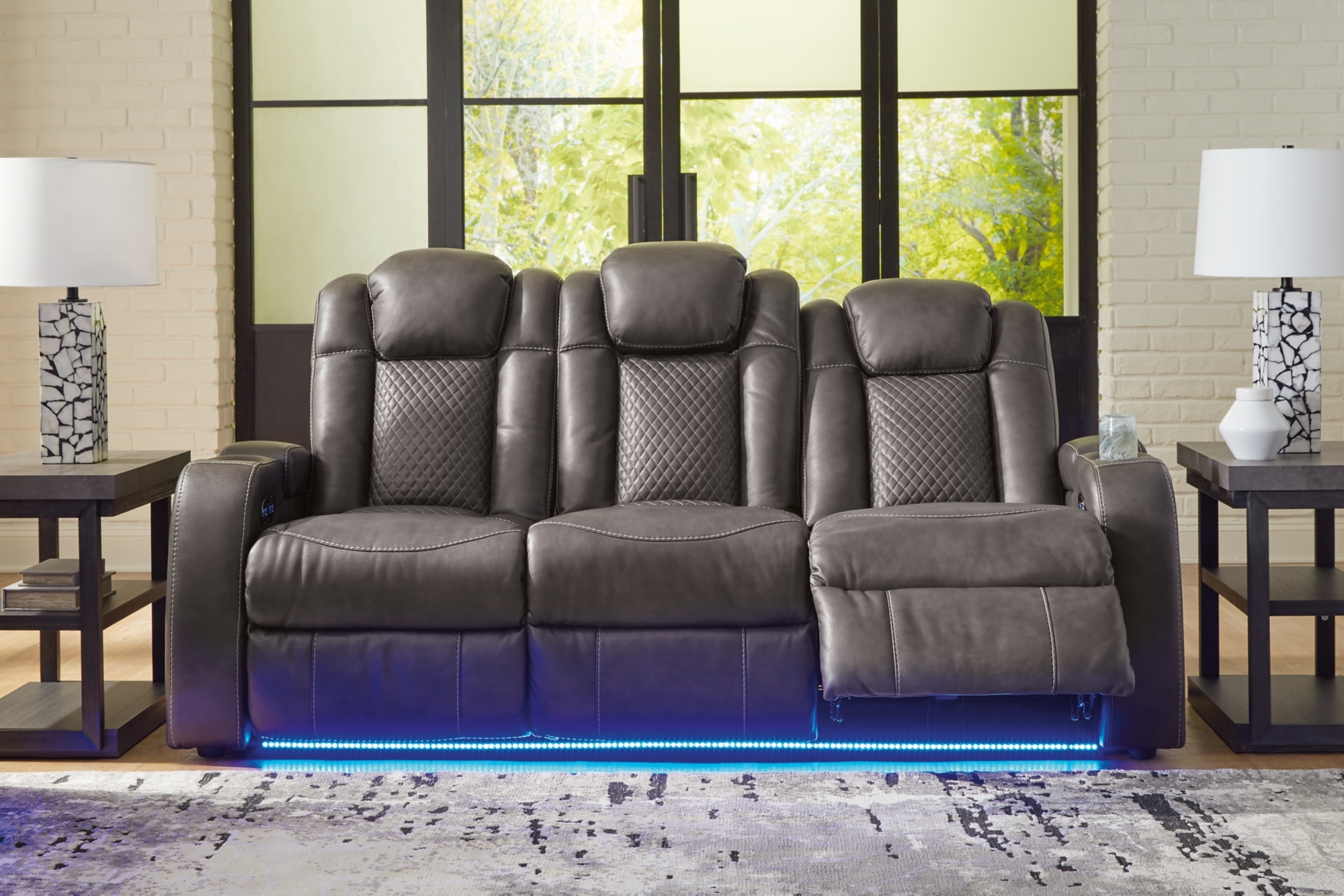 Signature Design by Ashley Fyne-Dyme Power Reclining Sofa And Power Recliner