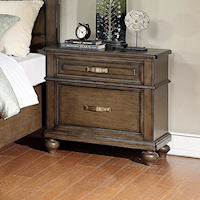 Transitional Nightstand with USB Port