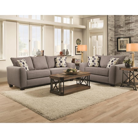 Albany Sandstone 427-00-GENS-20586 Sofa with Accent Pillows