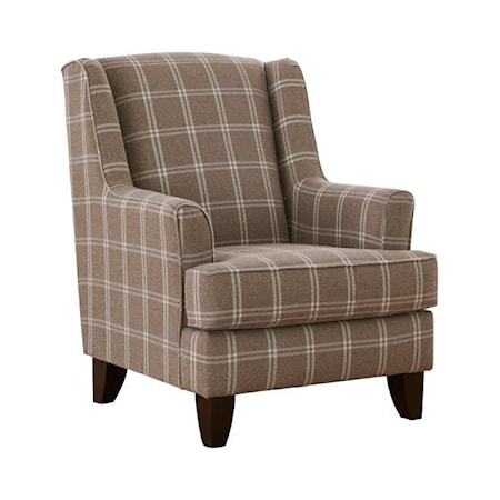 Accent Chair with Exposed Wooden Legs