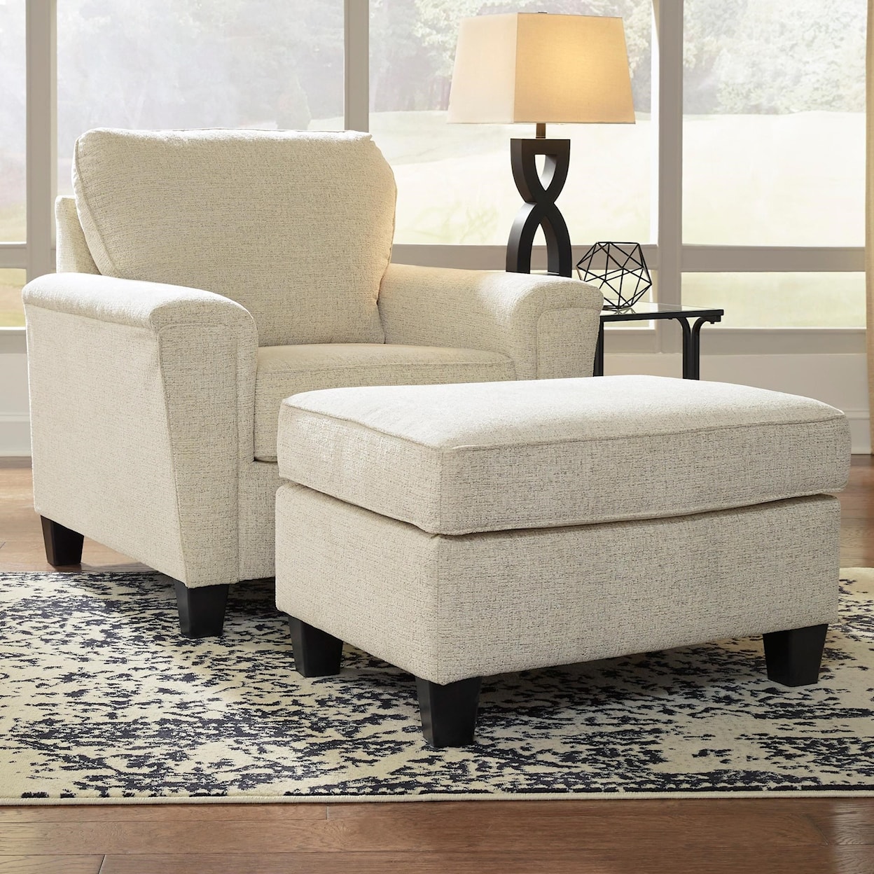 Ashley Furniture Signature Design Abinger Chair & Ottoman