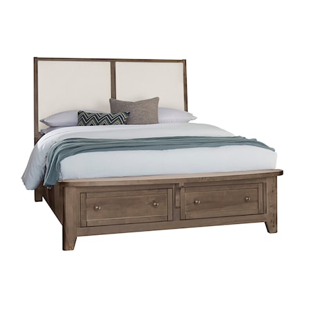 King Upholstered Storage Bed