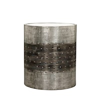 Contemporary Cylindrical Spot Table with Marble Top