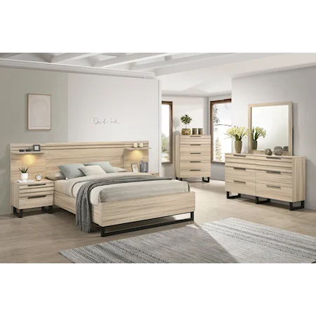 Transitional 6-Piece Queen Bedroom Set