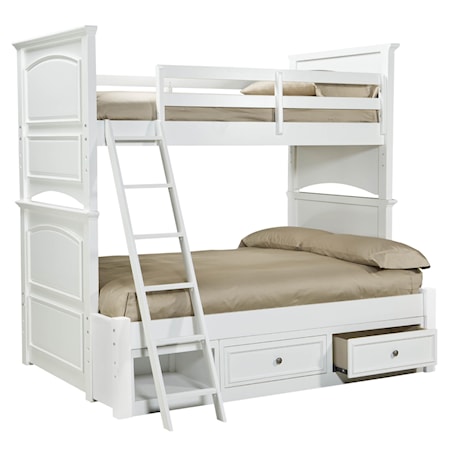 Classic Twin-over-Full Size Storage Bunk Bed