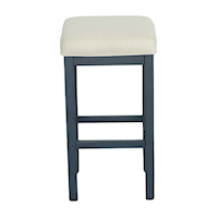 Transitional 2-Count Counter-Height Stools with Upholstered Seats