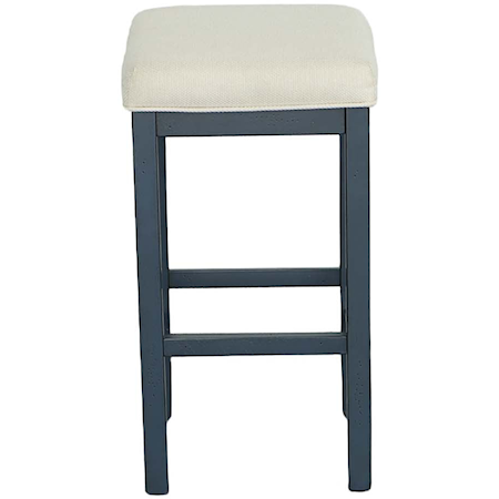 Transitional 2-Count Counter-Height Stools with Upholstered Seats