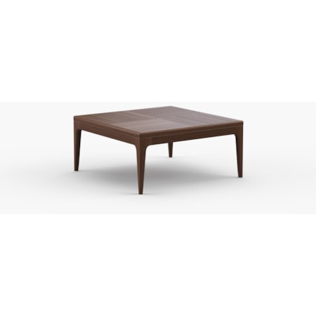 Sq. Coffee Table w/Ipe Slat Top Inserts