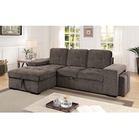 Transitional Sectional Sofa with Storage Chaise and Day Bed