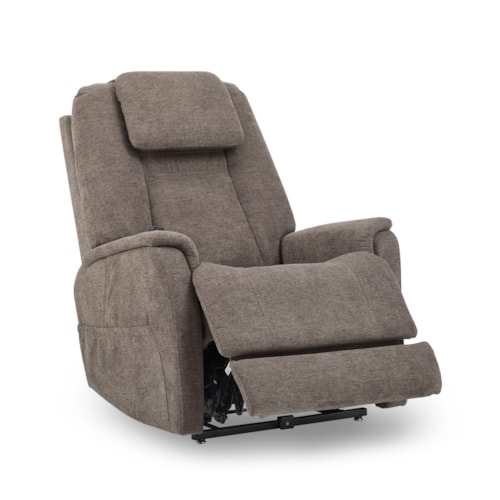 Casual Power Lift Recliner with Power Headrest, Power Lumbar, Heat and Air Massage
