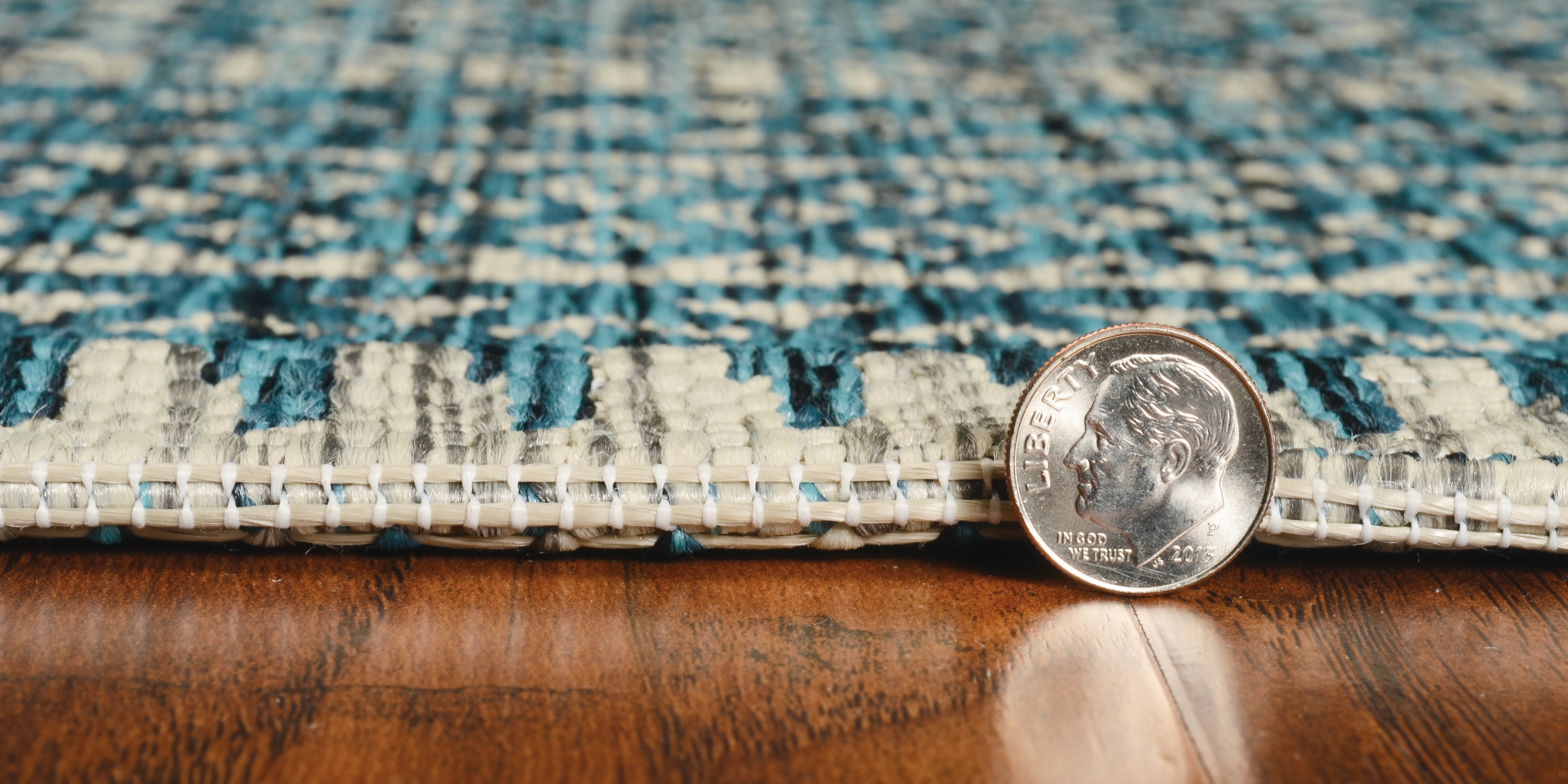 2’7” x 3’11” Teal Horizon Rug