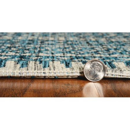 2’7” x 3’11” Teal Horizon Rug