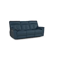 Oakley Contemporary Power Reclining Sofa with Power Headrest and Power Lumbar