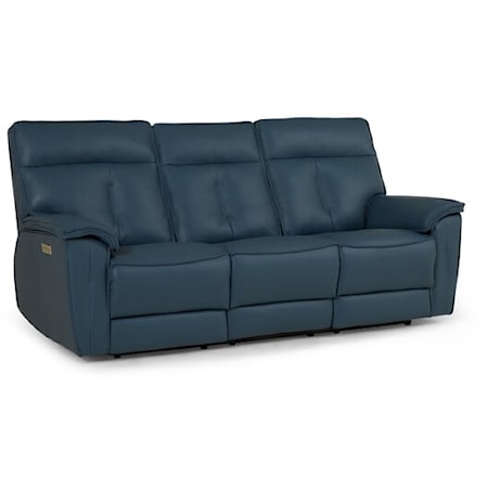 Oakley Contemporary Power Reclining Sofa with Power Headrest and Power Lumbar