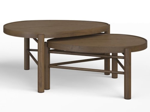 Transitional Round Nesting Cocktail Table