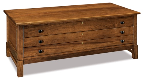 Traditional Rectangle Cocktail Table with Solid Top