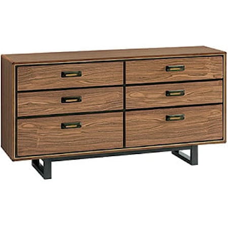 70"W Low Dresser with Metal Legs