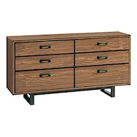 Industrial 60"W 8-Drawer Dresser