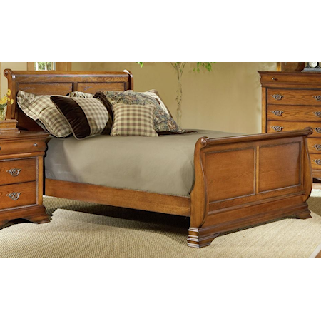 Rustic King Sleigh Bed