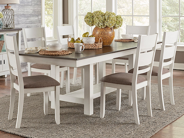 7 Piece Trestle Table Set