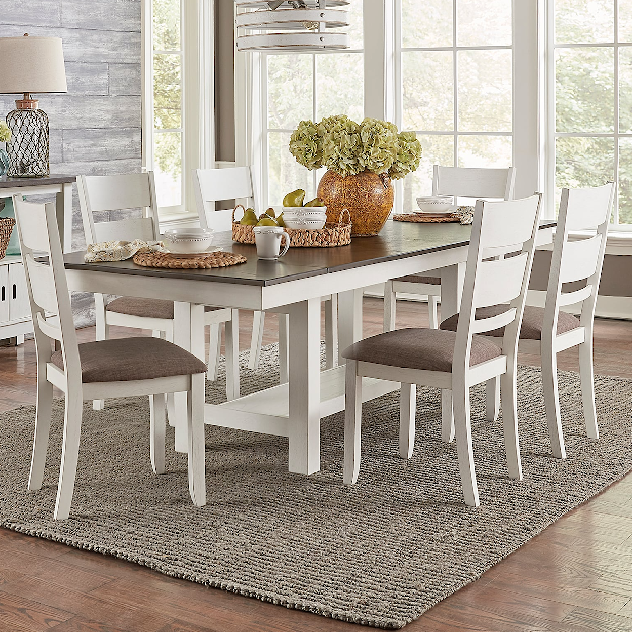 Libby Brook Bay 7-Piece Trestle Dining Set