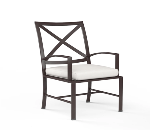 Contemporary Outdoor Dining Chair with Water Resistant Cushion
