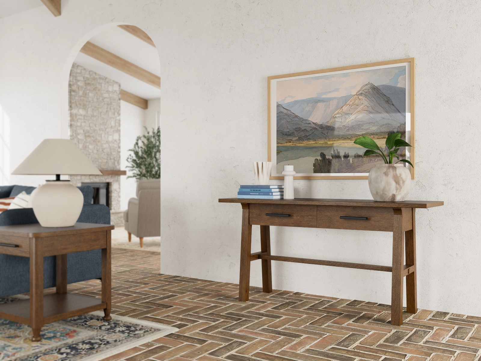 Rectangular 1-Drawer Sofa Table