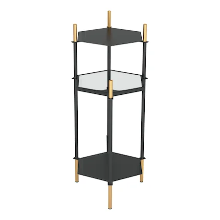 William Side Table Gold & Black