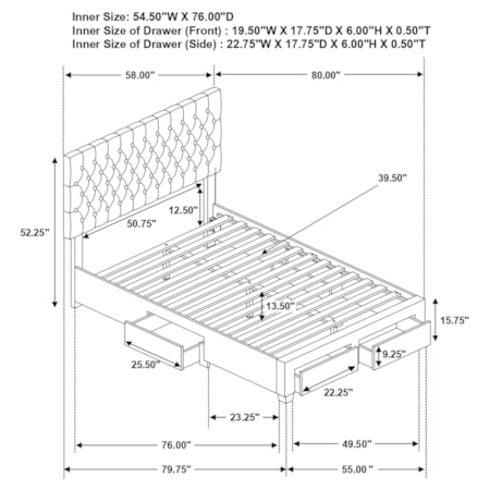 Full Storage Panel Bed