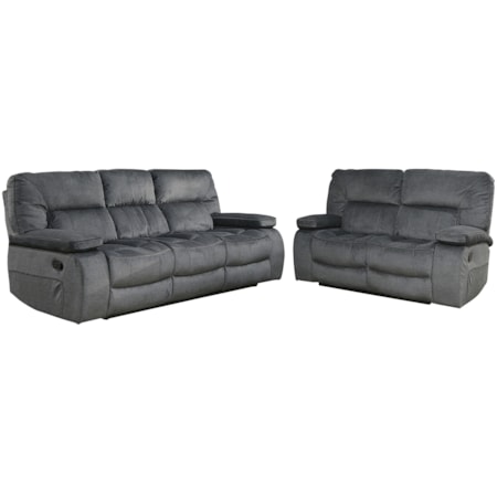 Reclining Sofa and Loveseat Set