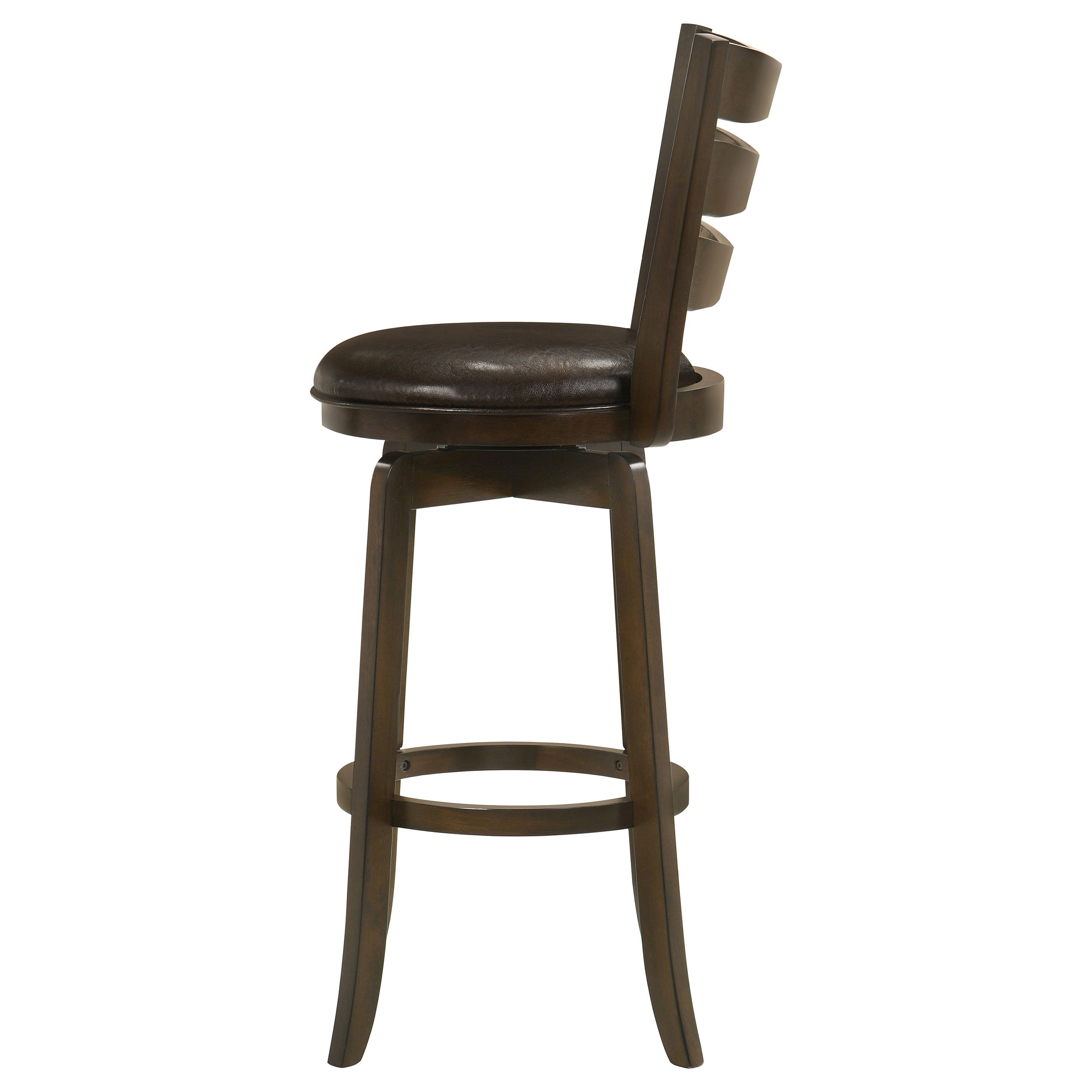 Wood Pub Height Swivel Bar Chair