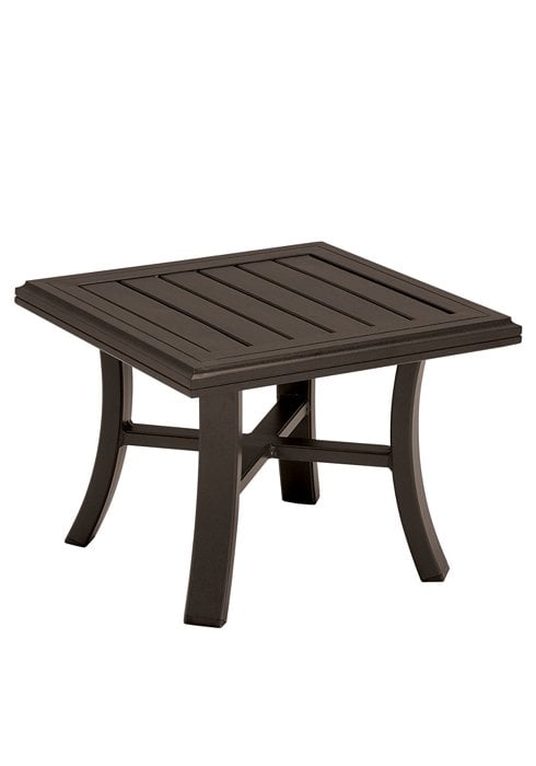 Banchetto 24" Square Slat-Top Tea Table