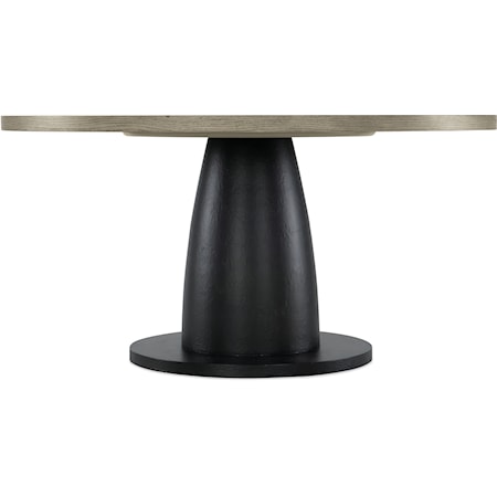 Casual Round Dining Table with Two-Tone Finish