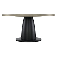 Casual Round Dining Table with Two-Tone Finish