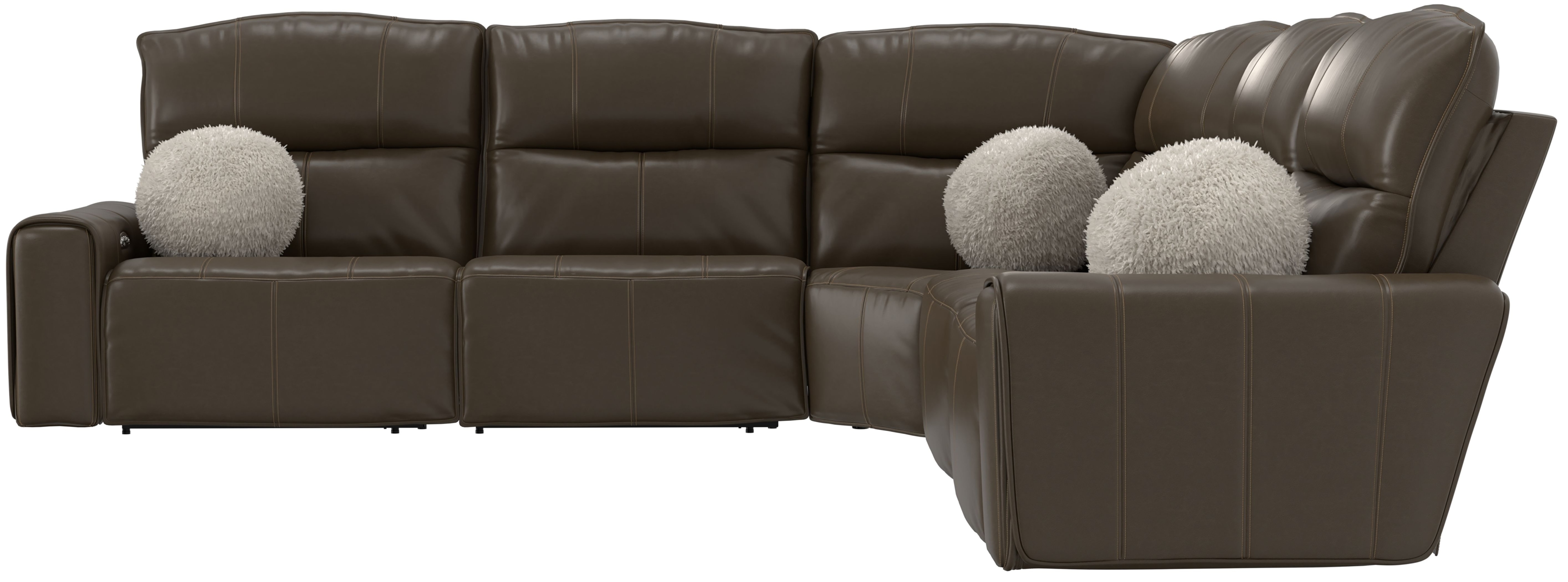 5-Piece Sectional with Three Power Recliner