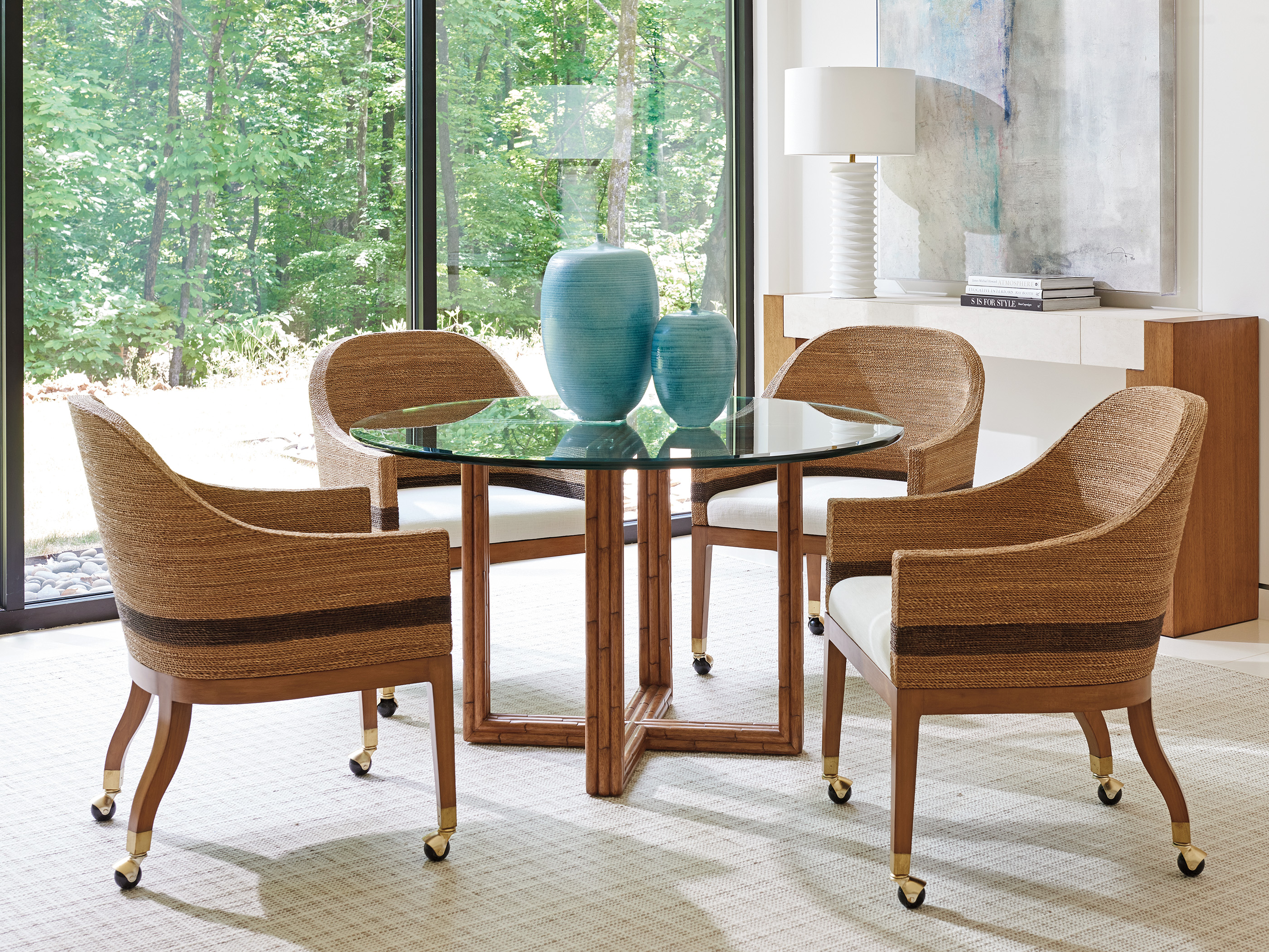 Contemporary dining chairs with casters new arrivals